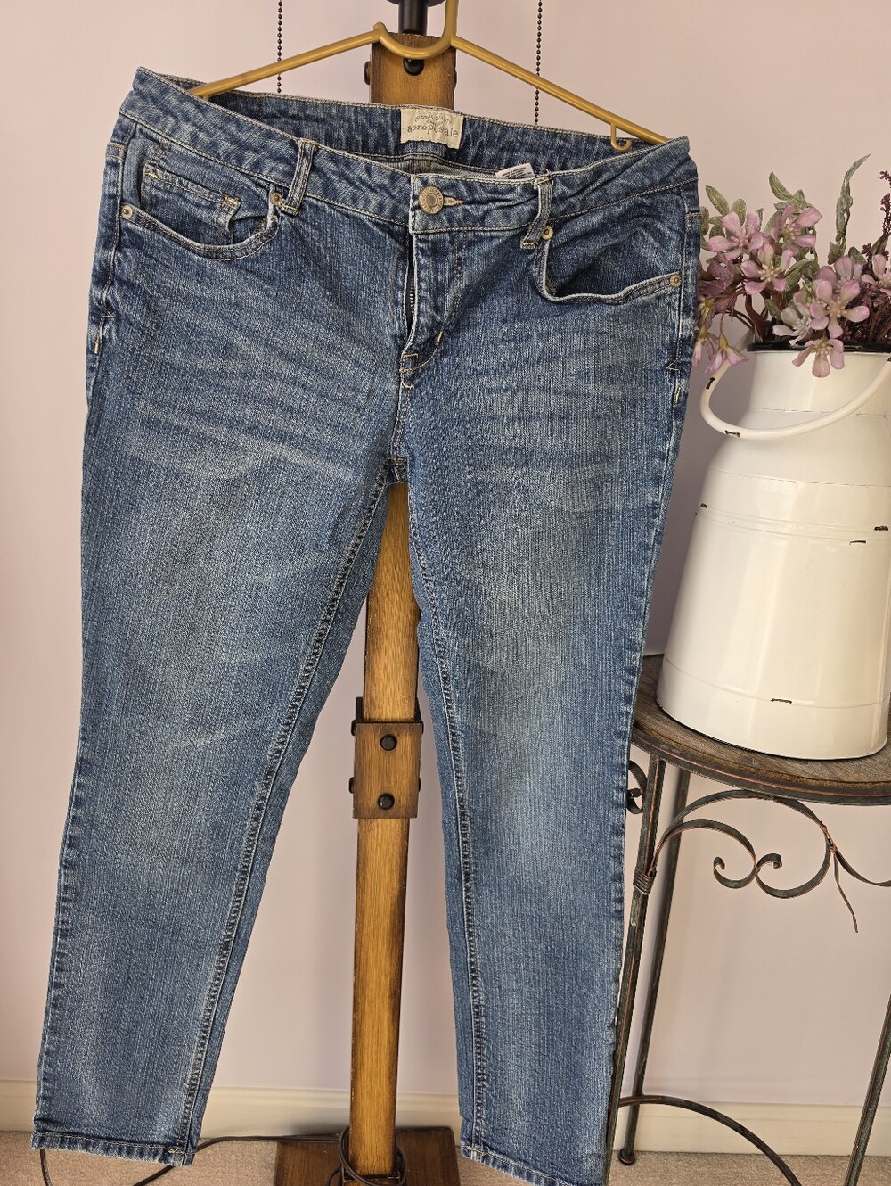 #2652, Aéropostale bayla skinny jeans Sz 11/12 , 28" long medium wash denim
